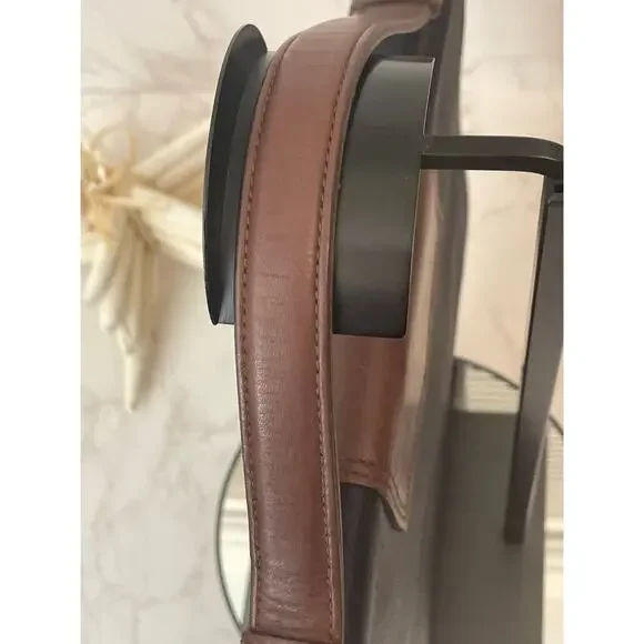 YVES SAINT LAURENT Vintage Top Handle Black Nylon Bag Brown Leather Trim EUC - Picture 11 of 11